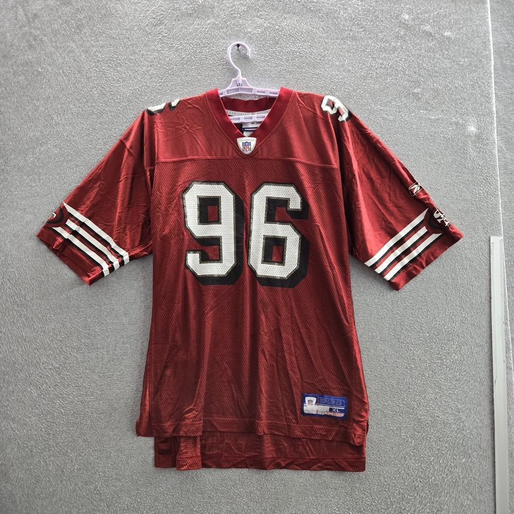 San Francisco 49ers Men Jersey XL Red Reebok Andre Carter 96